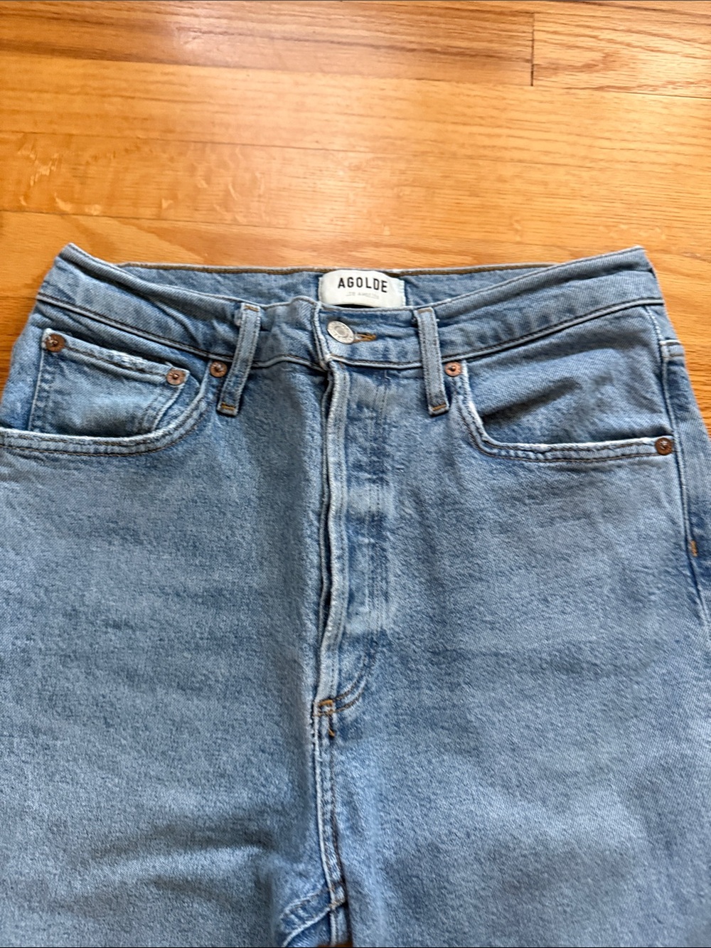 Agolde Riley High Rise Straight Crop Jeans - Picture 3 of 5